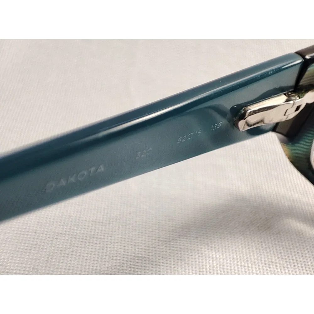 Marchon NYC‎ Dakota 320 Teal Black Striated Eyeglasses Frames 52-16-135